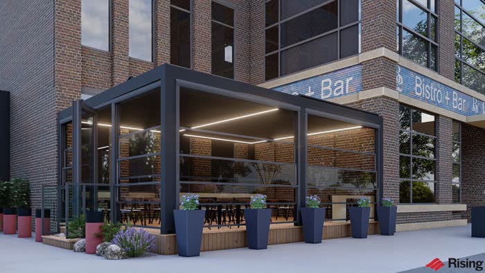 B2 Bistro Reading rendering night