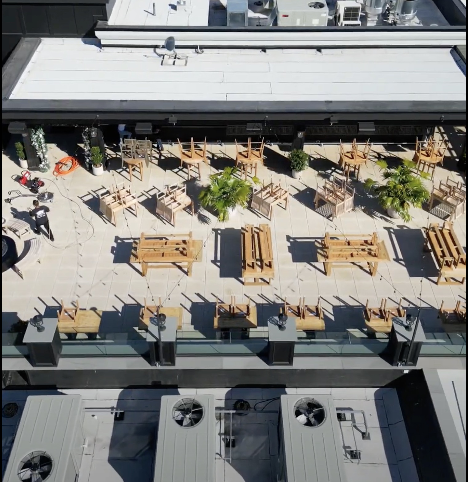 Tommy's Tavern + Tap Edison NJ — Motorized Louvered Roof detail
