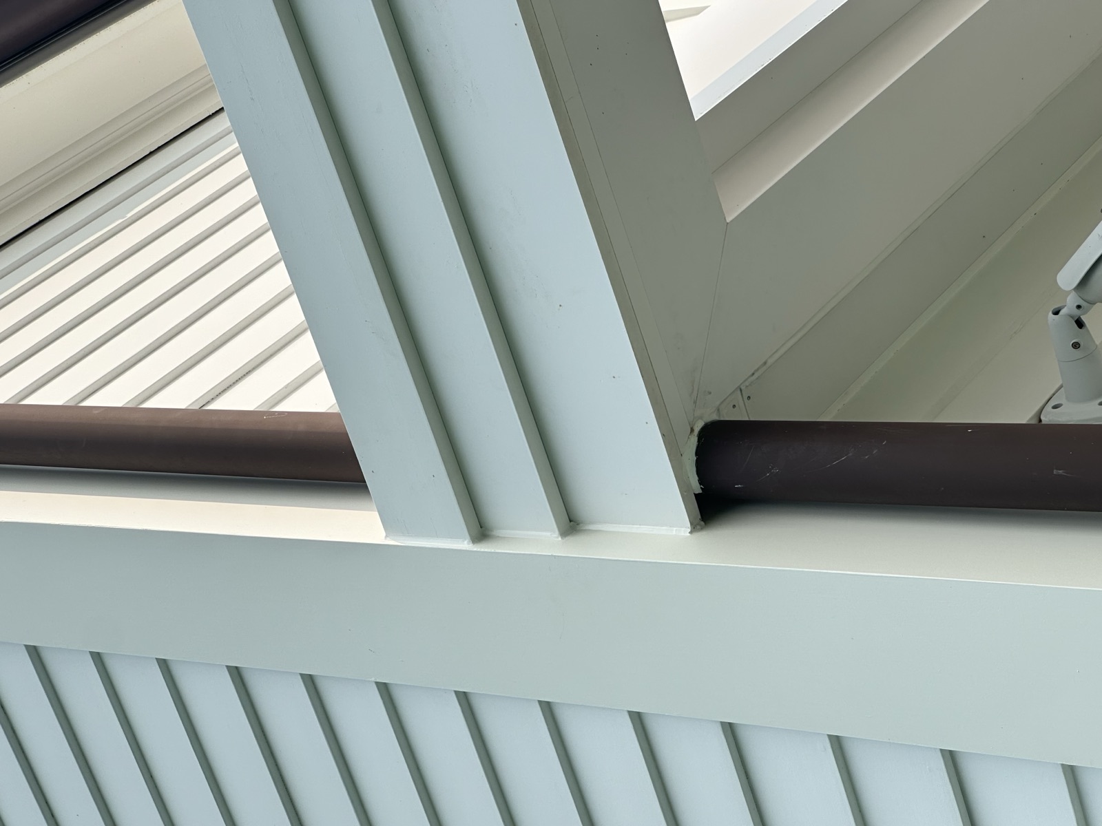 Darien, CT R-Blade pergola — under-canopy view