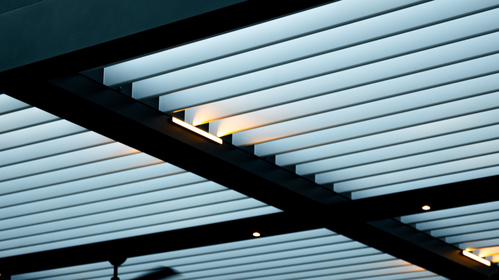 Breslow modern motorized louvered roof build, East Hanover, NJ