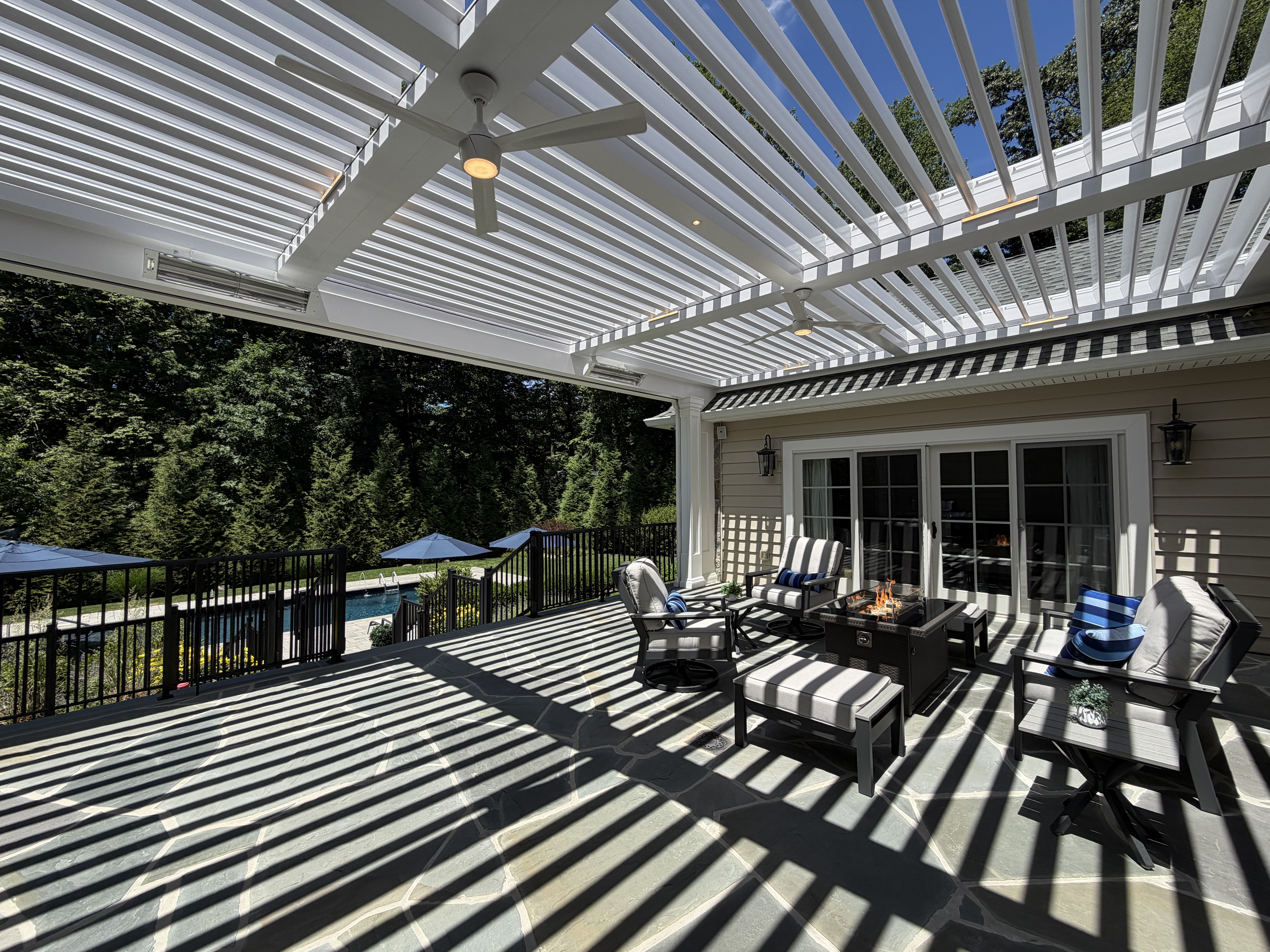 Modern Motorized Louvered Roof, Montvale NJ