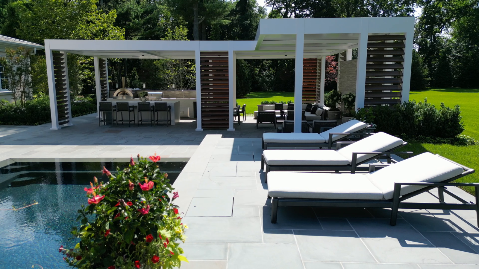 Morristown, NJ custom pergola installation — detail view