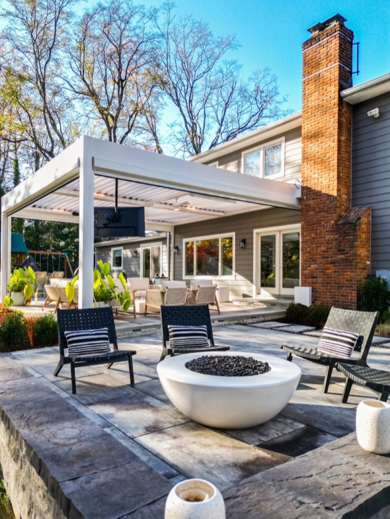 Pergola with screens — Westport CT